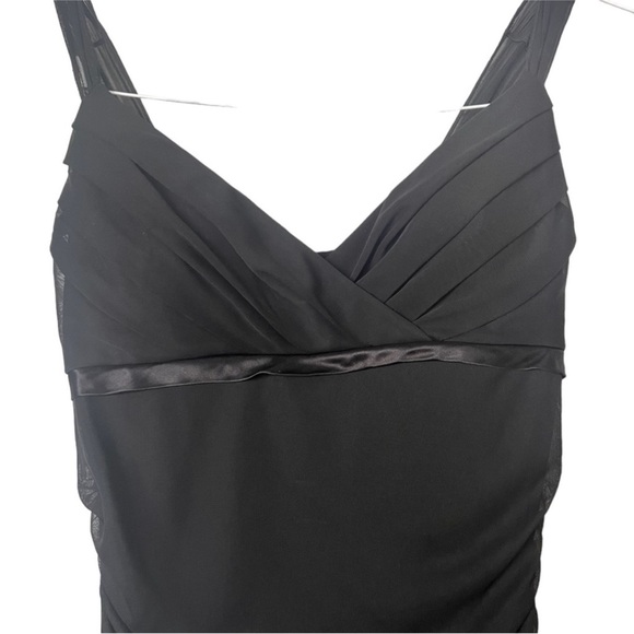 Ruby Rox Long Black Sleeveless Dress Tiered Cascade Hem Size Small - Picture 6 of 12